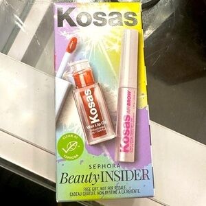 Kosas air brow gel and wet lip oil